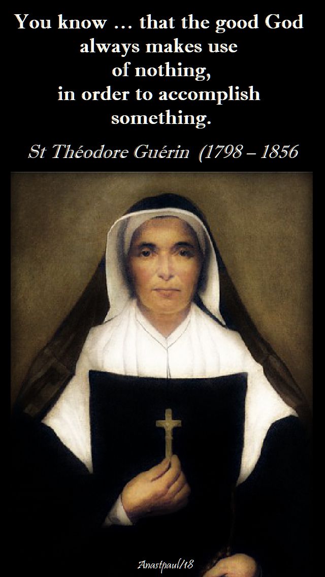 you know that the good god - st theodore guerin - 3 oct 2018