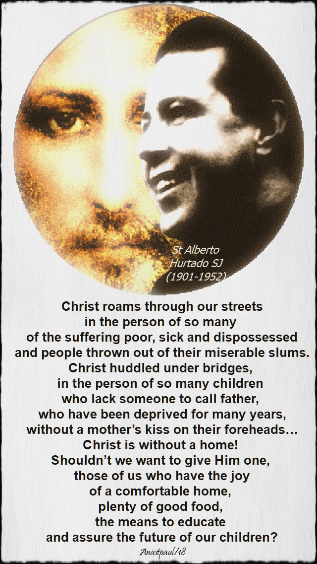 christ roams through our streets - st alberto hurtado - 5 nov 2018 all jesuit saints.jpg