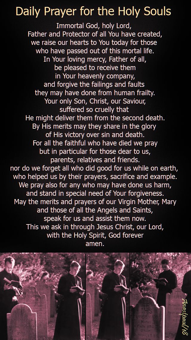 daily prayer for the holy souls - 2 nov 2018