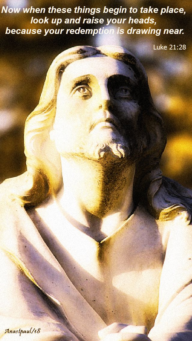 now when these things begin to take place - luke 21 28 - 29nov2018