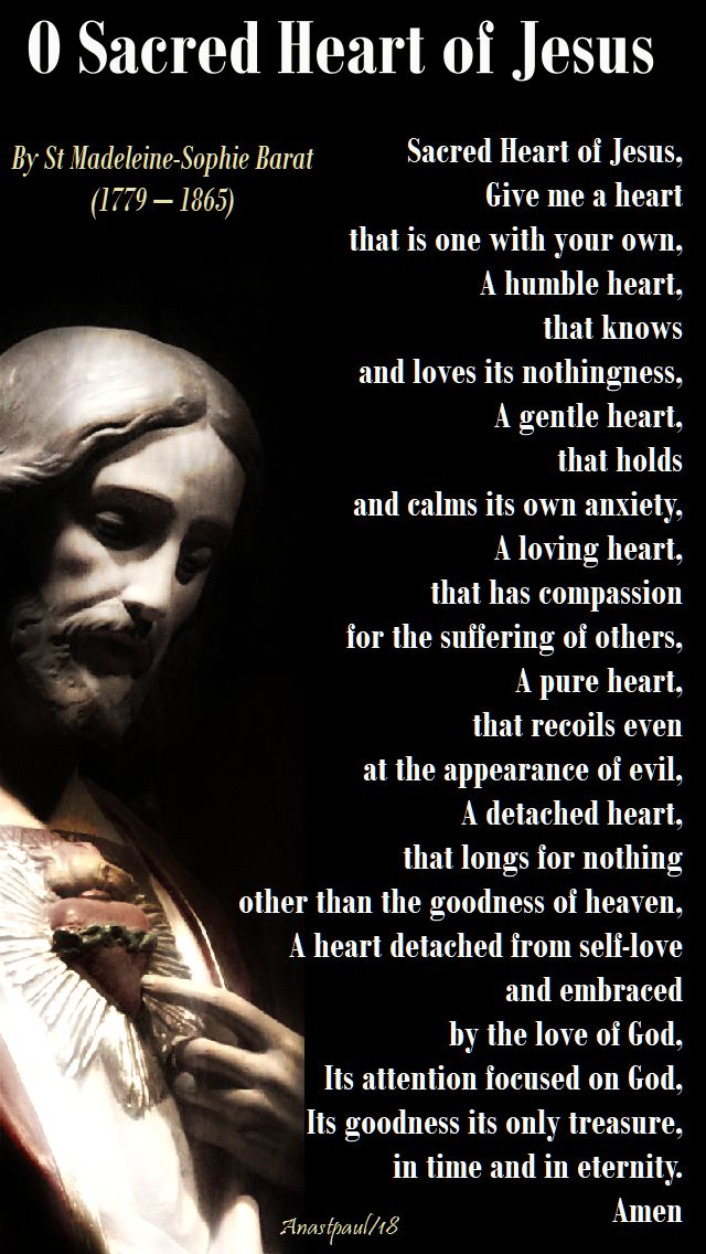 o sacred heart of jesus by st sophie barat - 18 nov 2018