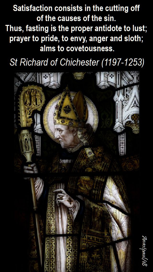 satisfaction consists - st richard of chichester speaking of alms - 26 nov 2018