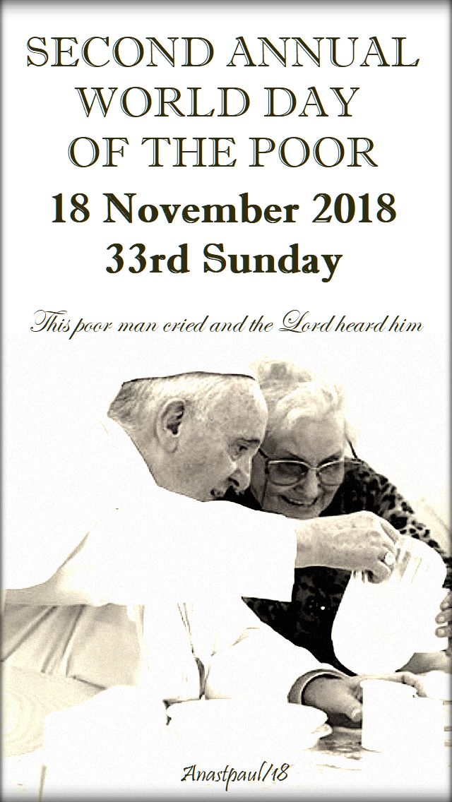 second annual world day of the poor - 18 nov 2018