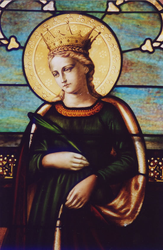 St.-Catherine-of-Alexandria-Window-at-St.-Bridget-in-DeGraf