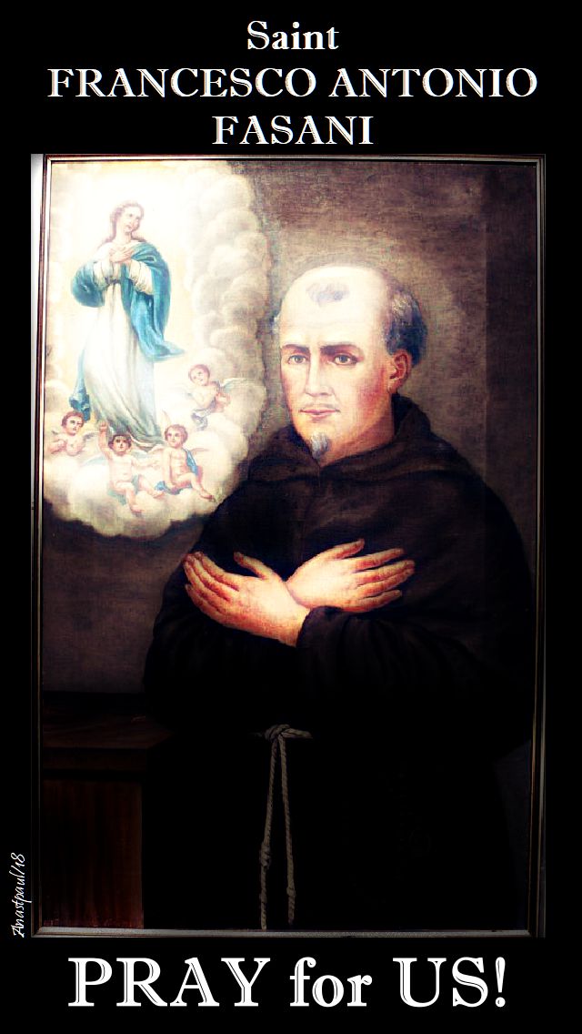 st francesco antonio fasani pray for us - 29 nov 2018