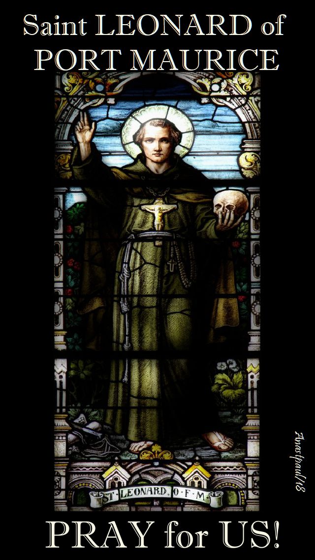 st leonard of port maurice pray for us - 27 nov 2018