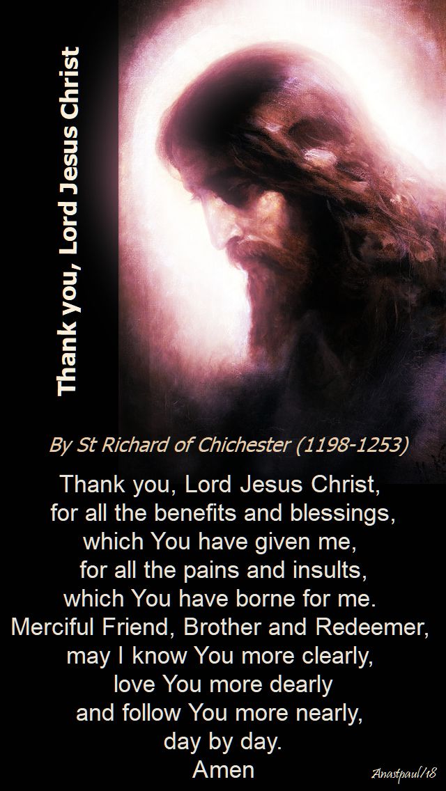 thank you lord jesus christ - st richard of chichester - 14 nov 2018
