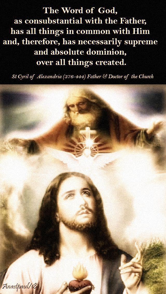 the word of god - st cyril of alexandria - 25 nov christ the king 2018