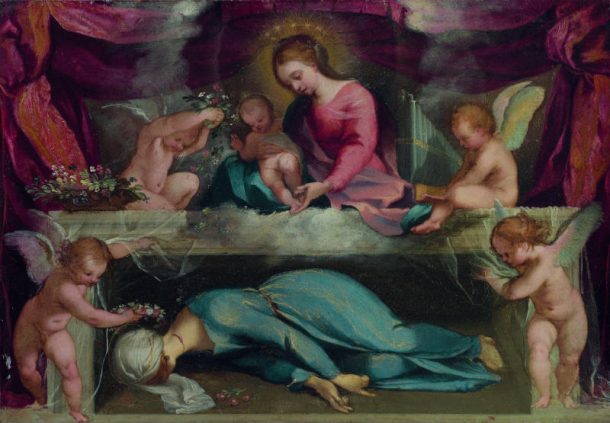 Ventura Salimbeni, Virgin and child with the martyred Saint Cecilia