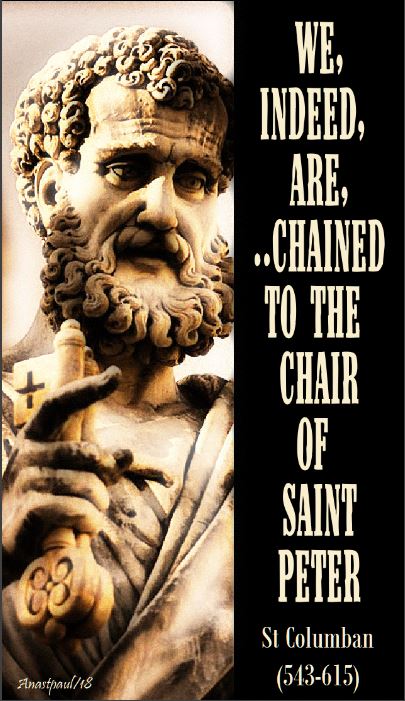 we indeed are chained to the chair of st peter - 23 nov 2018 - SNIP SNIP use snip ONLY