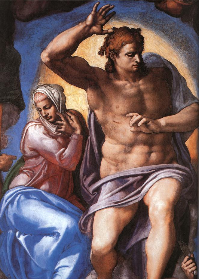 Michelangelo,_JESUS - Giudizio_Universale_03