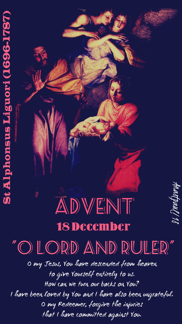 advent with st alphonsus - o my jesus 18dec 2018
