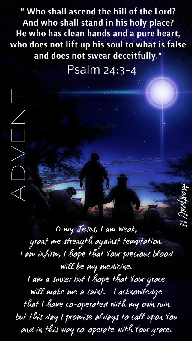 advent with st alphonsus - psalm 24 3-4 who shall ascend - 20dec2018