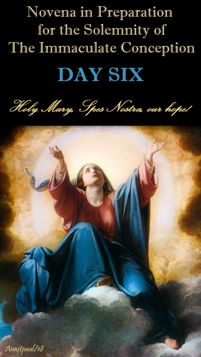 DAY SIX - IMM CONCEPTION NOVENA - HOLY MARY SPES NOSTRA OUR HOPE