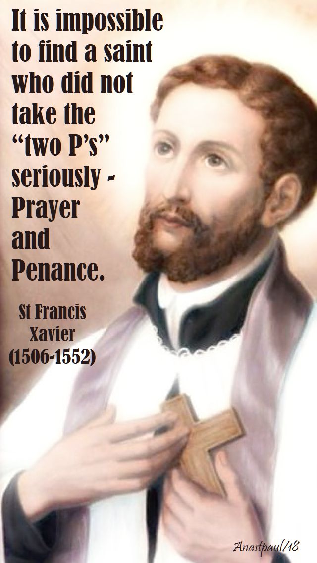 it is impossible - st francis xavier - 3 dec 2018