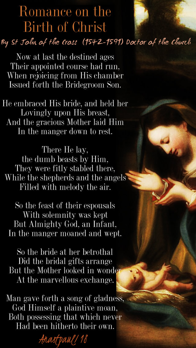 romance on the birth of christ st john of the cross -24 dec 2018