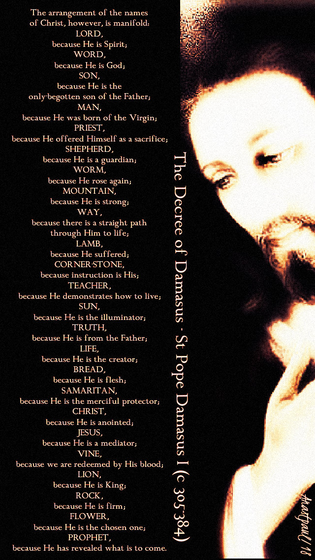 the decree of st pope damasus no 3 - 11dec2018