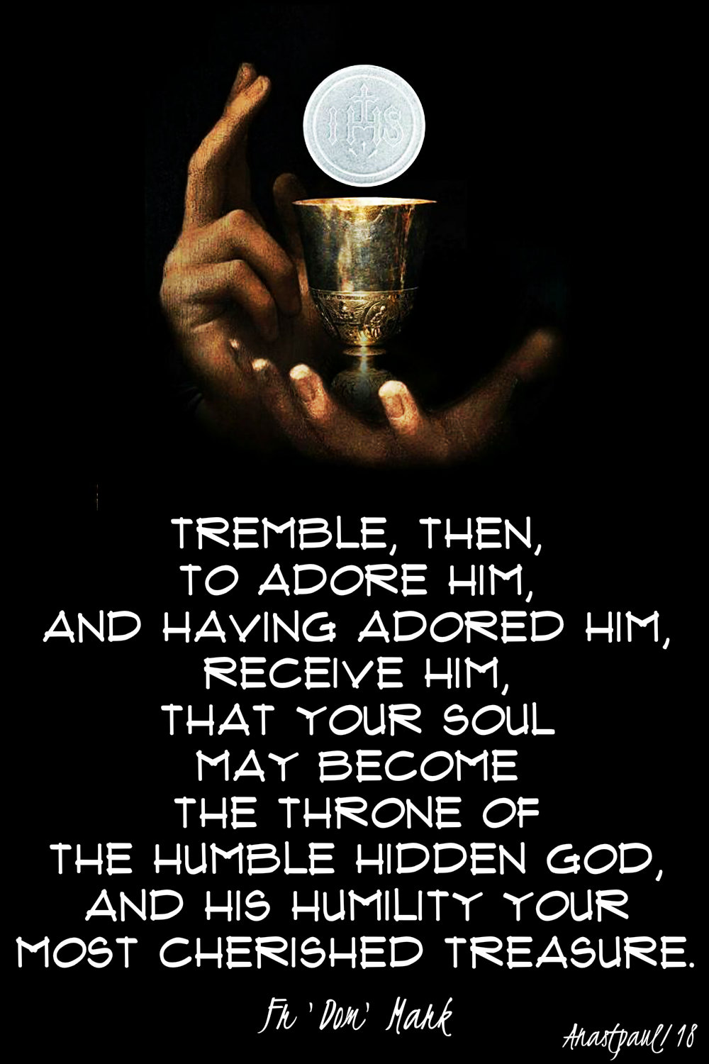 tremble then to adore him - fr dom mark vultus christi 23 dec 2018 sun reflection