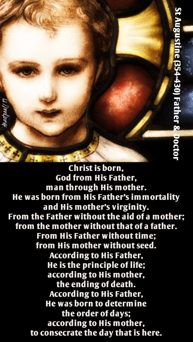 christ is born - st augustine 12 jan 2019