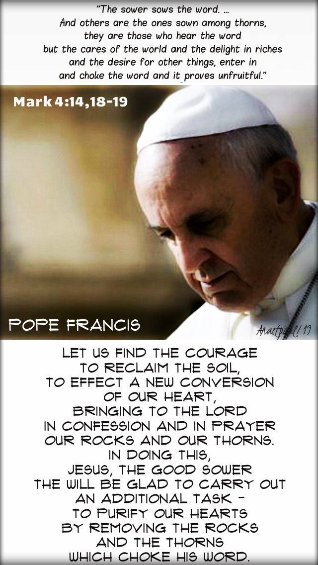 mark 4,14,18 19 - pope francis - the sower and the soil 30 jan 2019.jpg