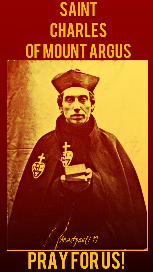 st charles of mount argus pray for us no 1. 5 jan 2019