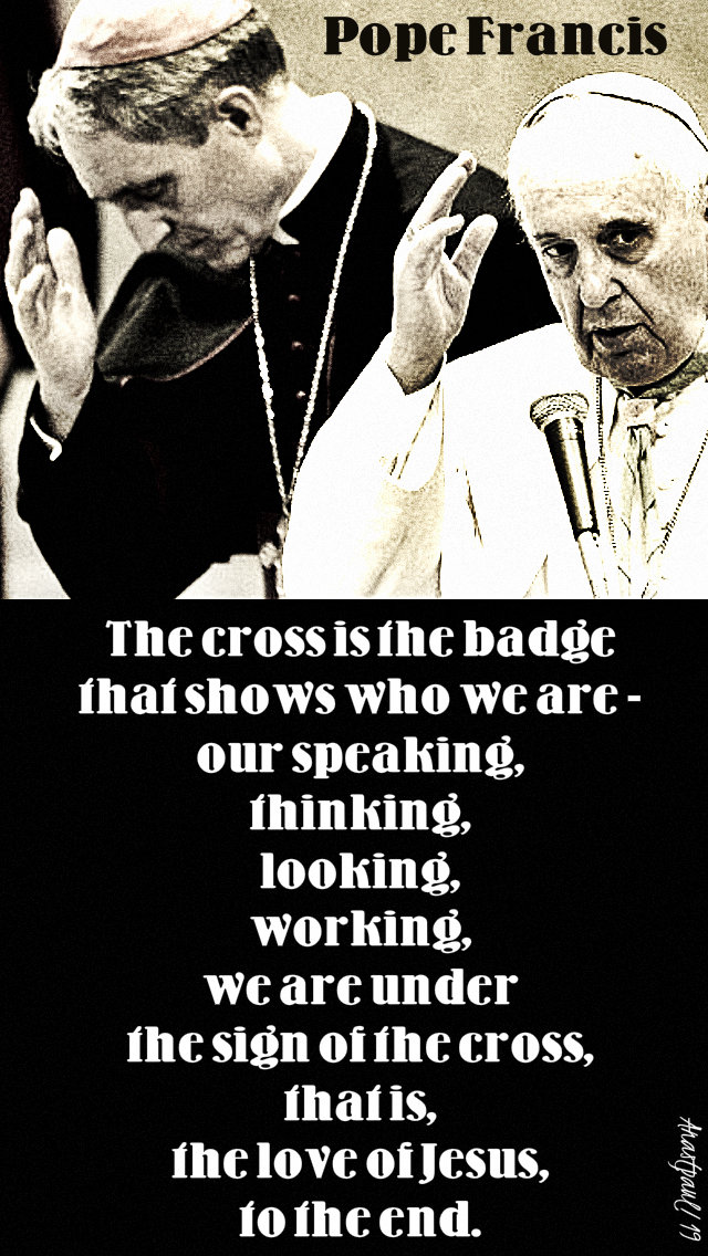 the cross is the badge - pope francis 17 jan 2019.jpg