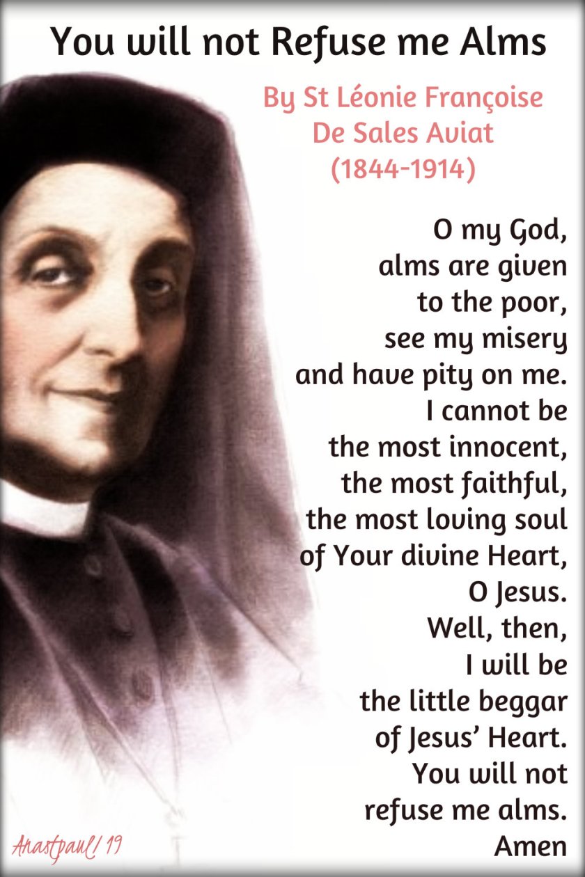 you will not refuse me alms - st leonie aviat 10 jan 2019