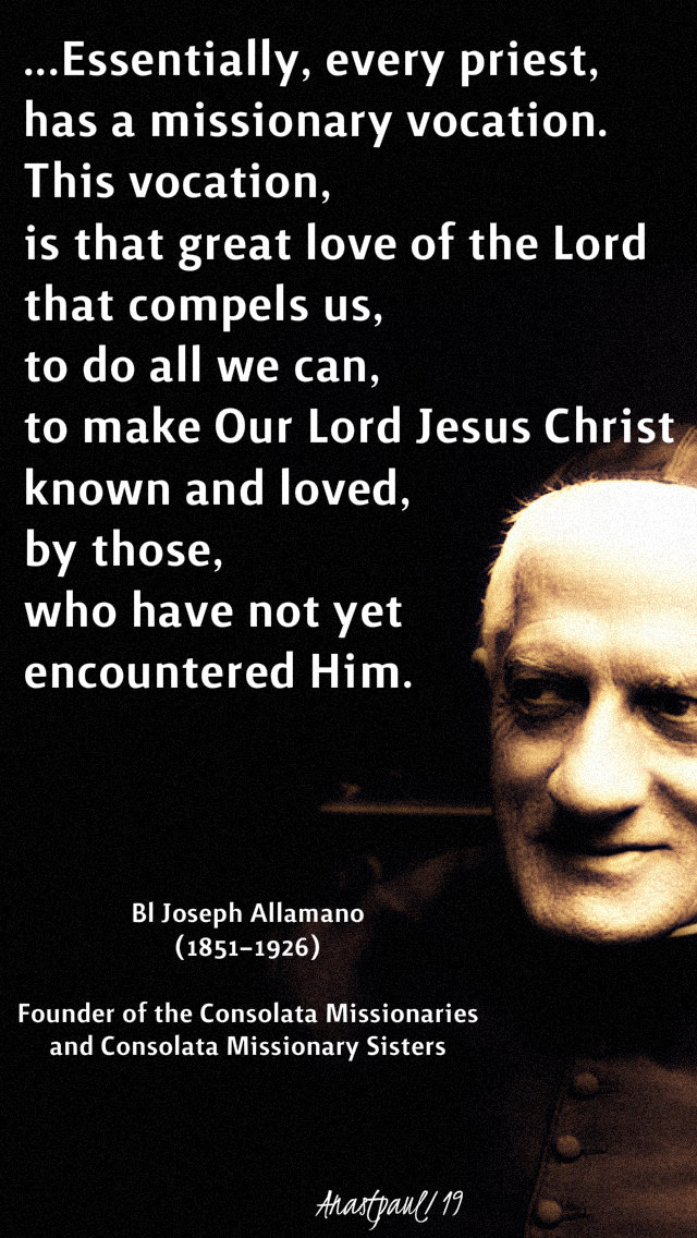 essentially, every priest - bl joseph allamano 16 feb 2019