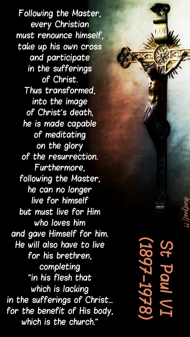 following the master every christian - st pope paul VI 28 feb 2019