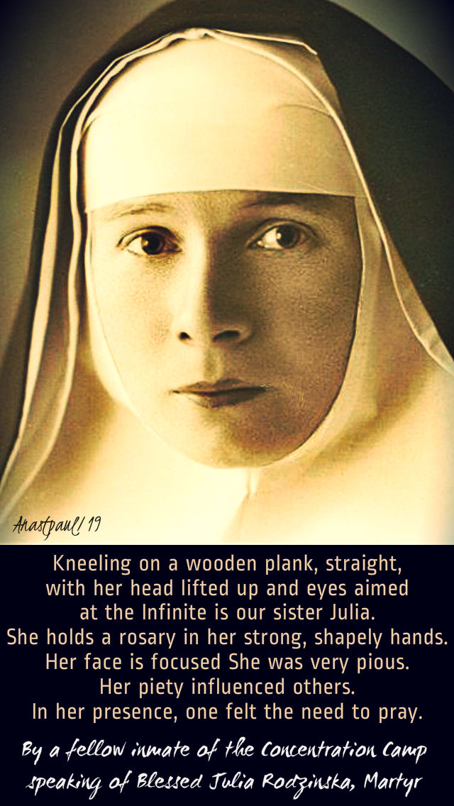 knelling on a wooden plank - on bl julia rodzinska 20 feb 2019