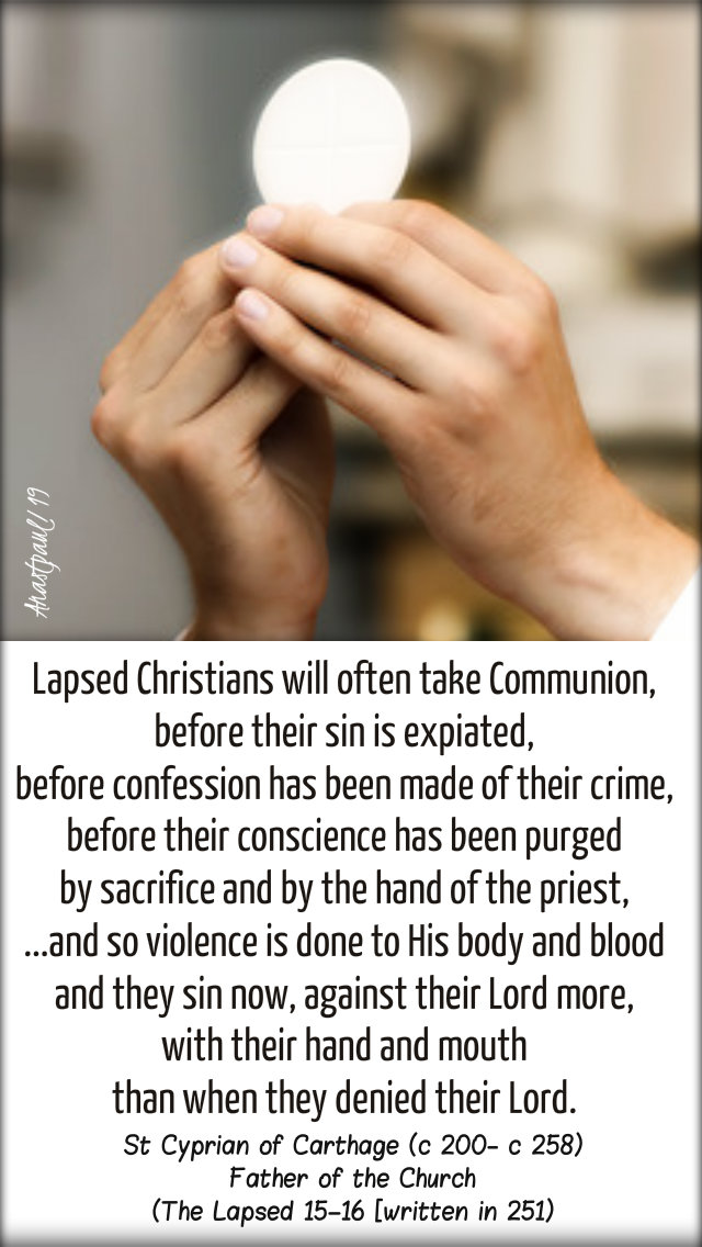 lapsed christians - st cyprian of carthage - 3 feb 2019 sun reflec.jpg