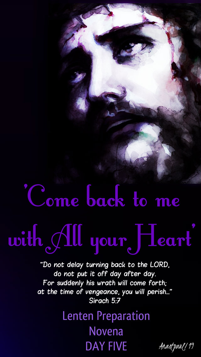 lenten preparation novena day five - 1 march 2019