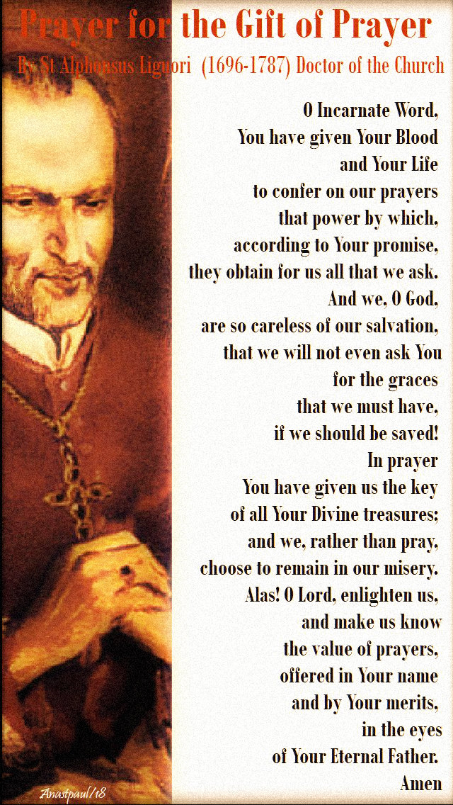 prayer for the gift of prayer - st alphonsus liguori 2nd time 20 feb 2019.jpg