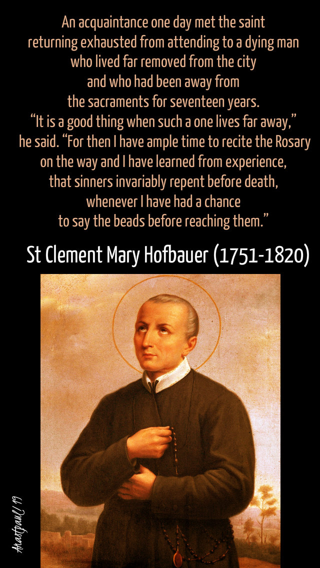 it is a good thing when such a one - st clement mary hofbauer - 15 march 2019.jpg