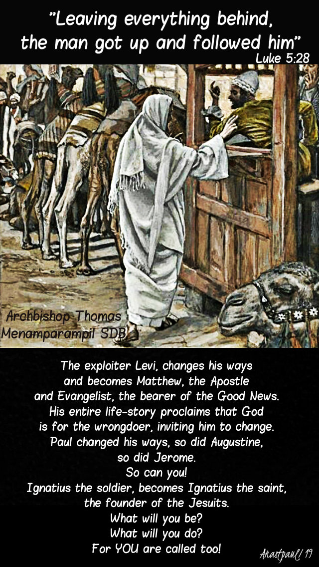 luke 5 28 the calling of matthew - the exploiter levi changes his ways - gods word 2019 9 march 2019