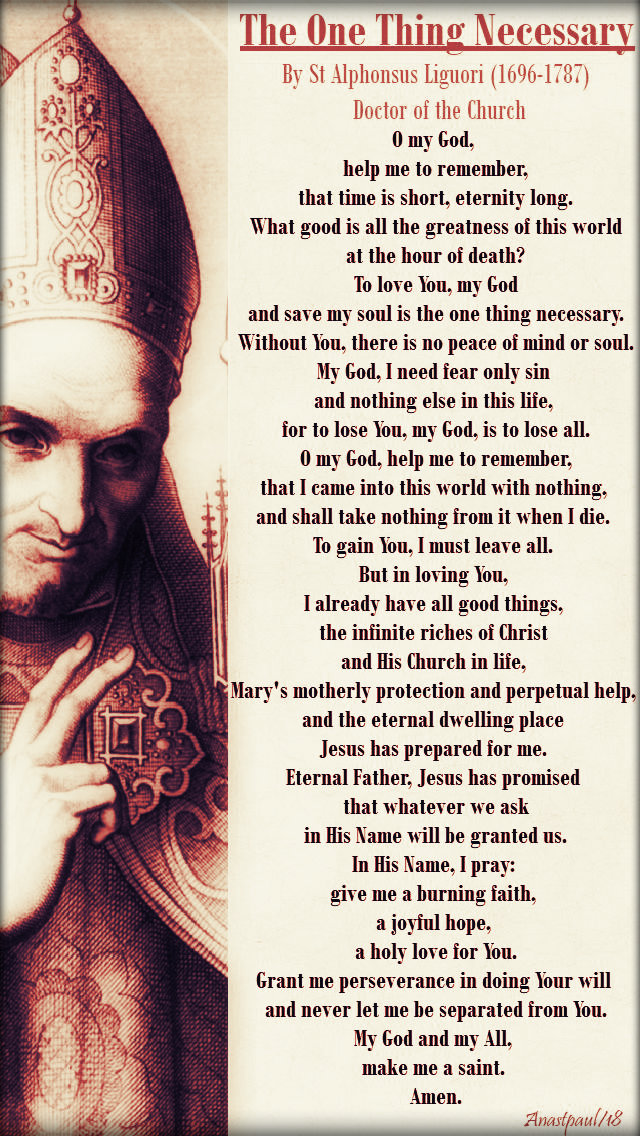 the-one-thing-necessary-no 2 - st-alphonsus-liguori-24-feb-2018
