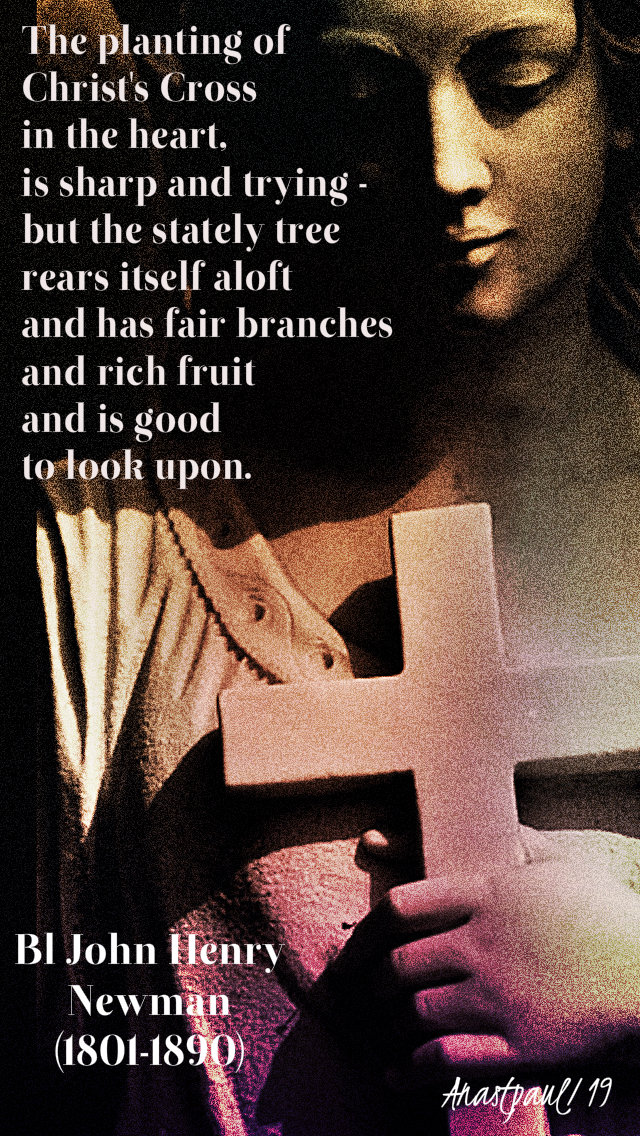 the planting of christ's cross in the heart - bl john henry newman - shrove tuesday 5 march 2019