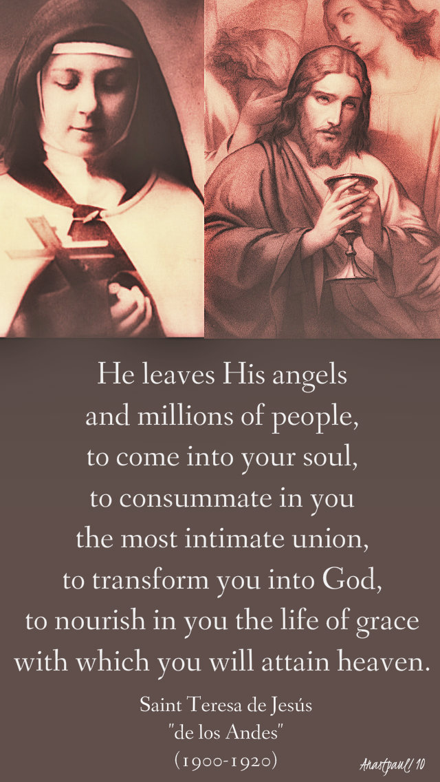 he leaves his angels and - st teresa de los andes 12 april 2019.jpg