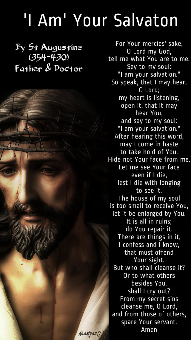i am your salvation by st augustine - 8 april 2019