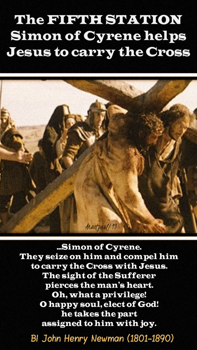 the fifth station simon of cyrene helps jesus 15 april 2019.jpg