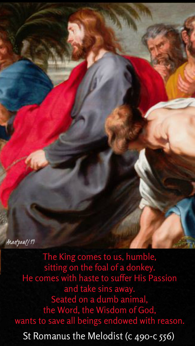 the king comes to us humble sitting - 14 april 2019 palm sunday.jpg