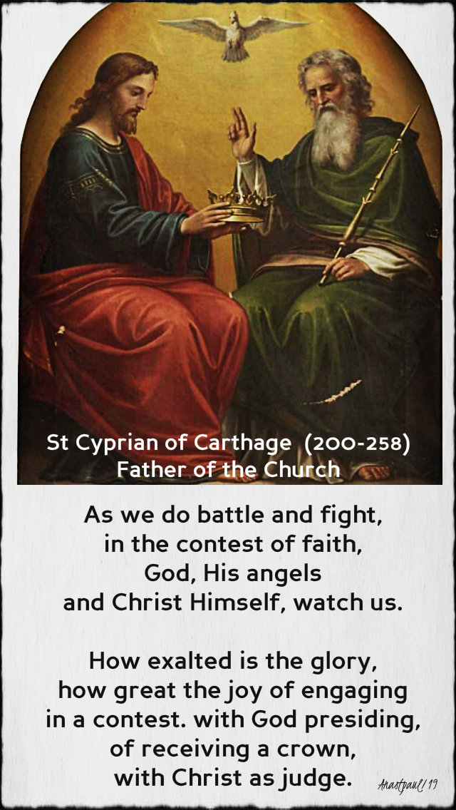 as we do battle and fight - st cyoprian of carthage - 6 may 2019 the contest of faith