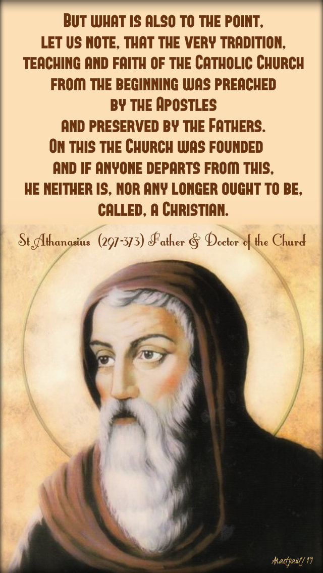 but what is also to the point let us note - st athanasius 2 may 2019