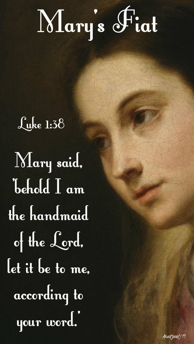 mary's fiat - luke 1 38 behold i am the handmaid of the lord - 11 may 2019.jpg