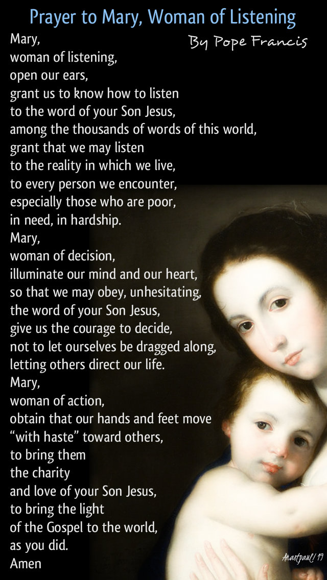 pray to mary, woman of listening - pope francis - 6 may 2019.jpg