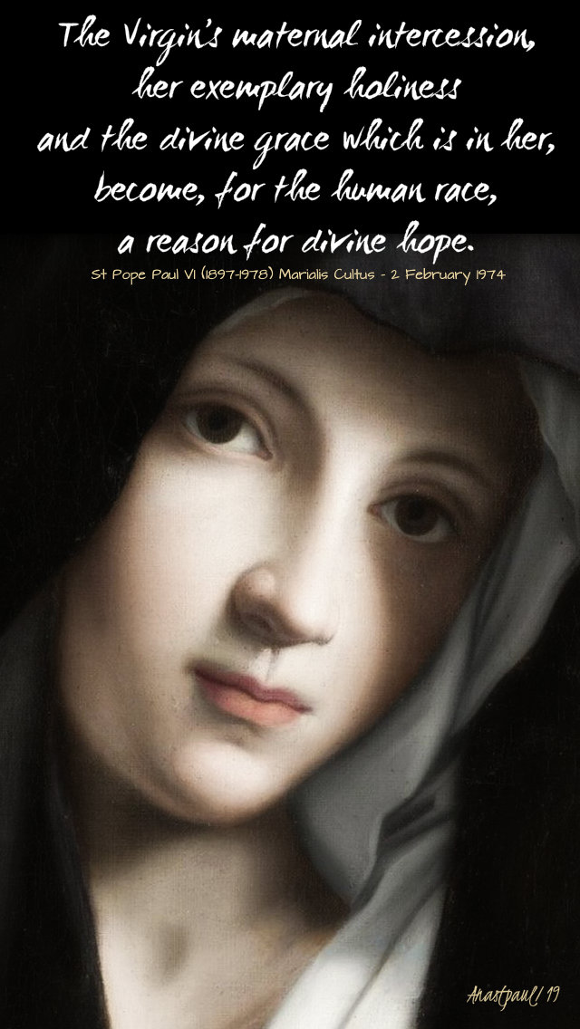 the virgin's maternal intercession - st paul VI - marialis cultus 1974-2 may 2019.jpg