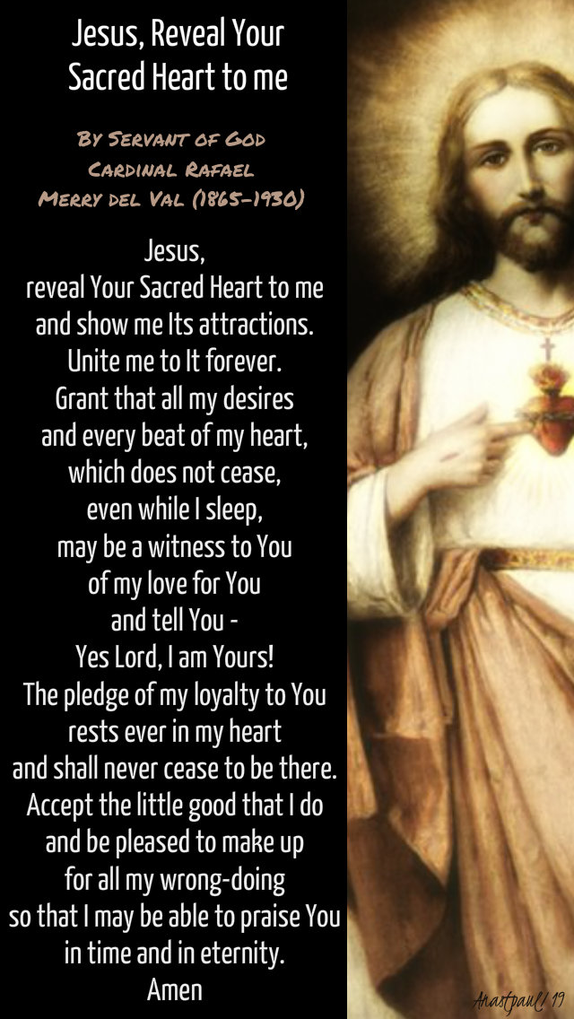 jesus reveal your sacred heart to me by card rafael merry del val 17 june 2019