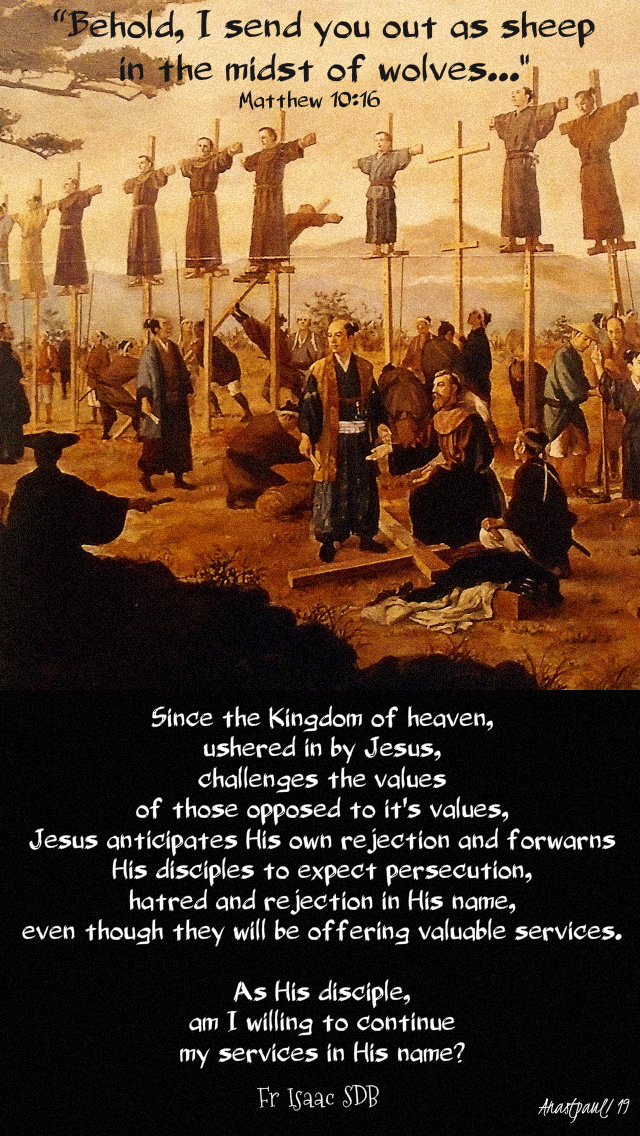 matthew 10 16 behold i send you out as sheep - since the kingdom of heaven - god's word 12 july 2019