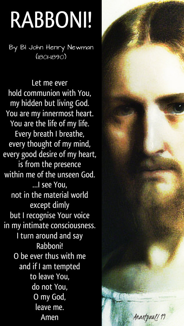 rabboni bl john henry newman - 22 july 2019 feast of st mary magdalene.jpg