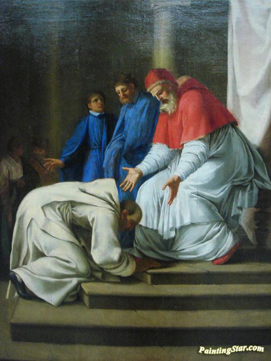 Saint Bruno at the Feet of Pope Urban II Artwork by Eustache Le Sueur